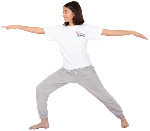 Child practising a yoga pose